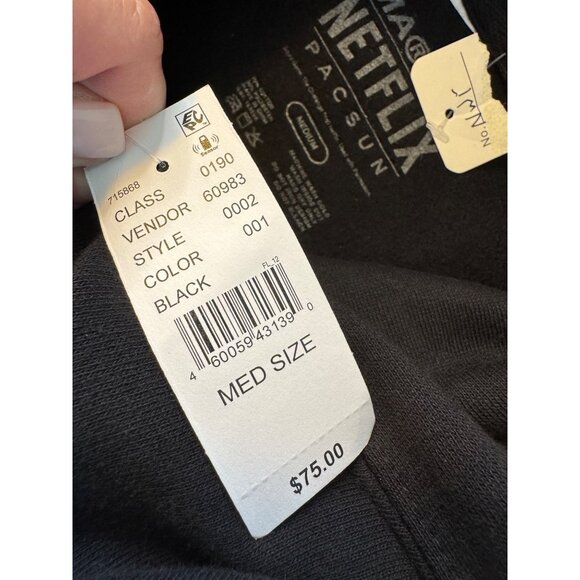 Squid Game Hoodie Size Medium Piggy Bank  Black Pacsun NWT $75 Market Netflix - Picture 5 of 7